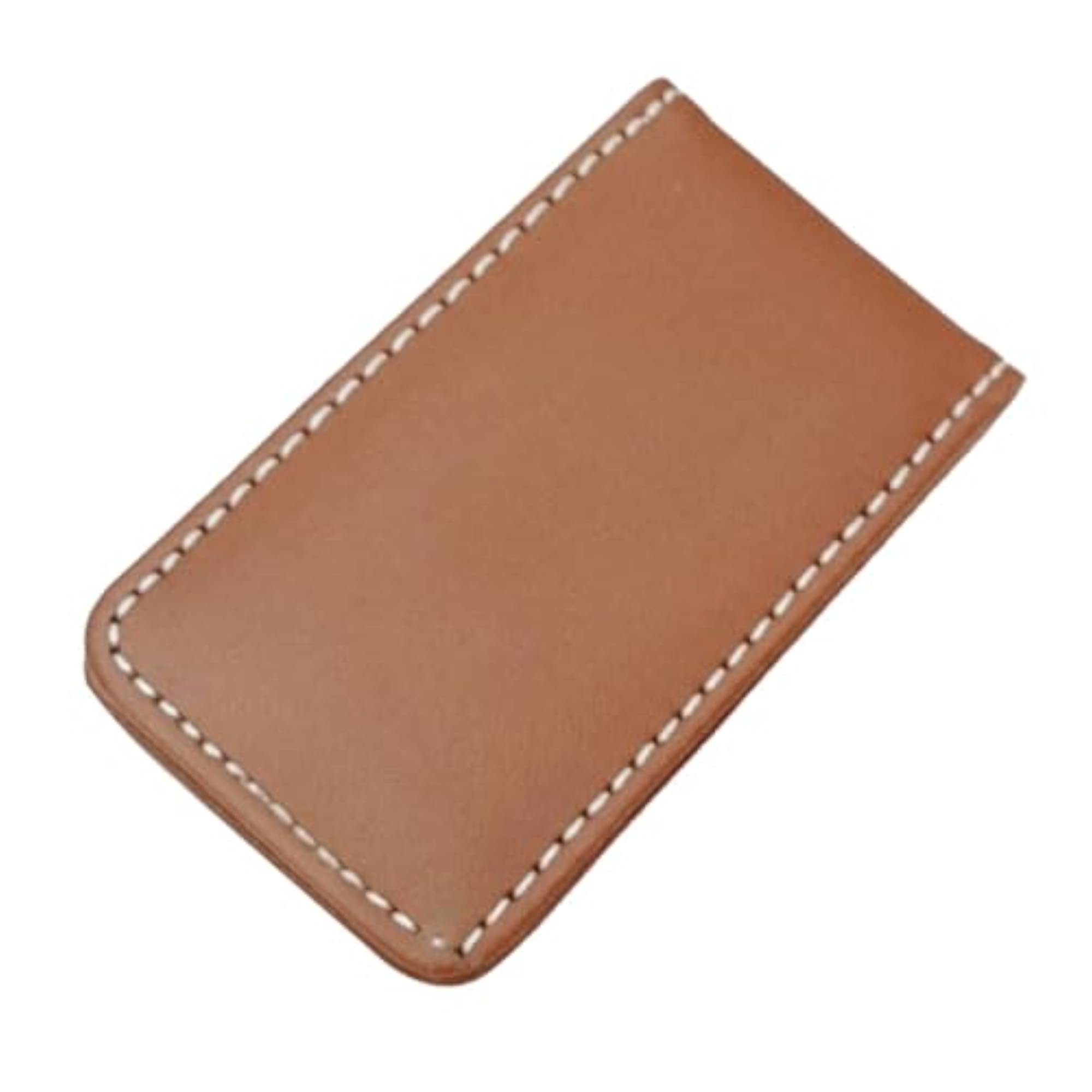 Magnetic Money Clip Dollar Cash Clamp Card Holder Wallet, Brown