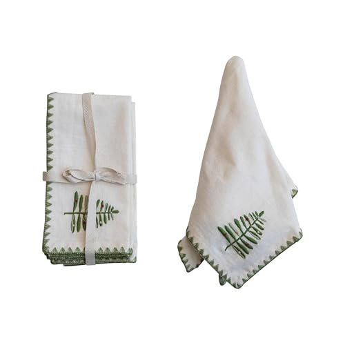 Servilletas de algodón con bordado, juego de 4 miniatura 2