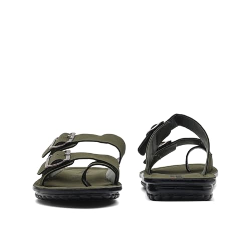 Image of ASIAN 2808 Cushion Men's Slippers | Dual Buckle Adjustable Upper, Soft Cushioning Tech, Comfortable Slippers with Anti-Slip Outsole