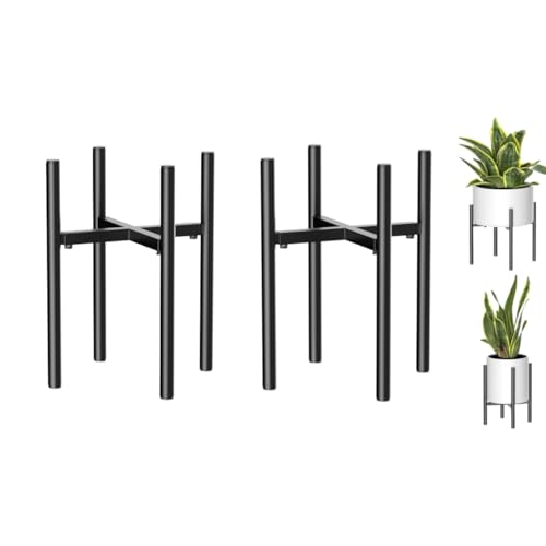 Soporte para flores de metal para exterior e interior, soporte para plantas ajustable, soporta hasta 46 kg, estantería para plantas exterior e interior, taburete para flores, resistente a la