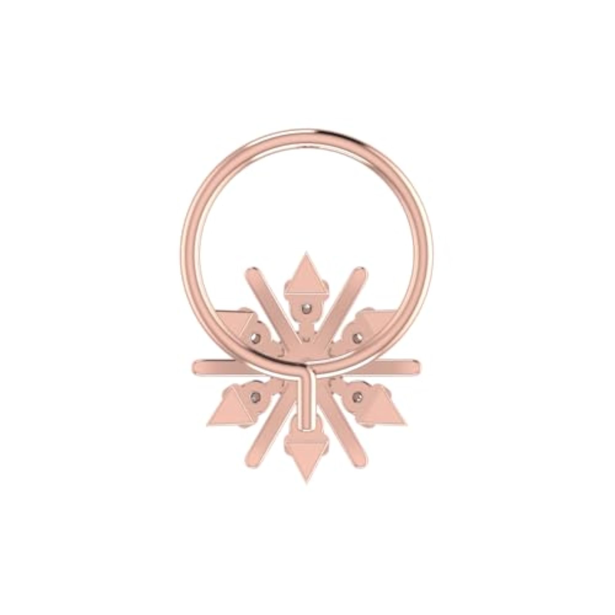 9K BIS Hallmarked Rose Gold Stud Nosering