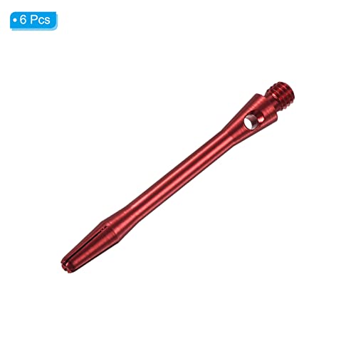 Image of PATIKIL 45mm Aluminum Dart Shafts, Medium 2BA Thread Dart Stems Dart Accessories Throwing Fitting for Steel Tip - 6 Pack (Red)
