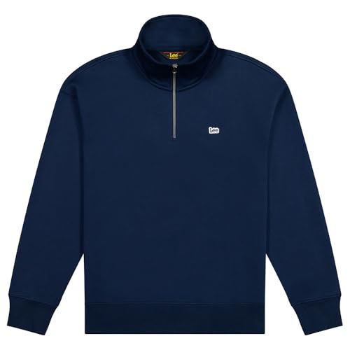Lee Relaxed Half Zip Sweatshirt Rivet Navy Size M - 4