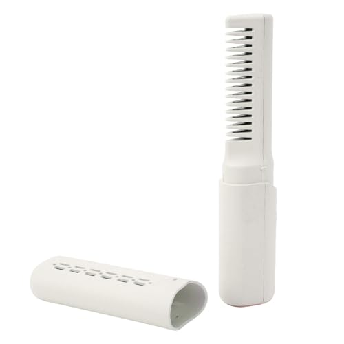 Cepillo Alisador de Pelo sin Cable, Cepillo Alisador Portátil con 3 Temperaturas Ajustables Mini Cepillo Alisador de Pelo para Viaje Plancha de Pelo con Peine Caliente para