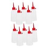 ULDIGI 10 Stück Ldpe Quetschflaschen mit Scharfer Spitze Transparente Präzisions spenderflaschen für Kleber Farbe Ketchup und Sirup für DIY Kunsthandwerk und Genaue Dosierung