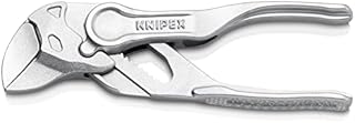Knipex Pliers Wrench XS pliers and a wrench in a single tool chrome-plated, embossed, rough surface 100 mm 86 04 100 BK