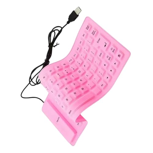 ZYKEJJDDAK Teclados portátiles de silicona USB de 85 teclas, plegables, silenciosos, a prueba de polvo, para portátiles y PC