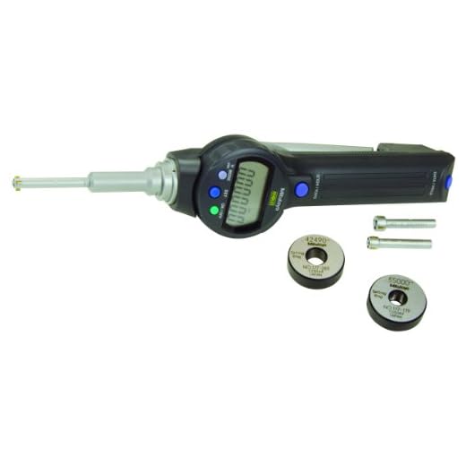 Mitutoyo 568-928 Borematic LCD Bore Gauge Interchangeable Head Set, 0.275-0.5"/6.985-12.7mm Range, 0.00005"/0.001mm Resolution, +/-0.00025"/0.006mm Accuracy