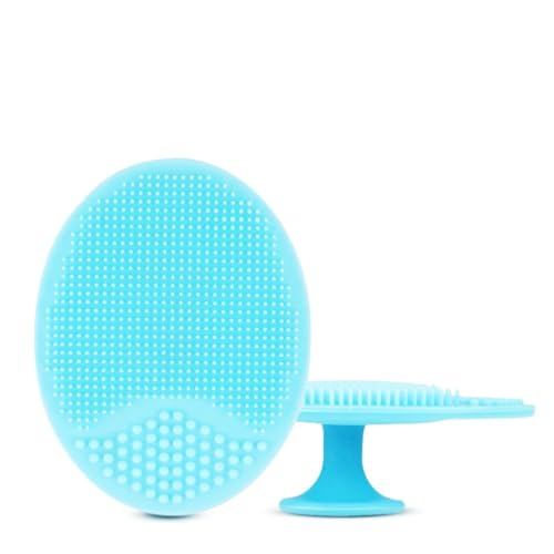 Image of Episkey Silicone Face Scrubber Exfoliator, Soft Face Brush, Facial Cleansing Brush, Acne Blackheads Removing, Acne Pore Pad for Deep Cleaning Skin Care for Girls & Women's (FS-BLUE)