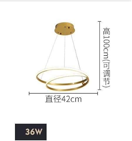 Lustres à intensité variable dorés et plafonnier LED design pour séjour - 5