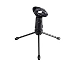 Gator Frameworks Mini pie de micrófono de escritorio con pinza para micrófonos con cable y patas plegables (GFW-MIC-0250)
