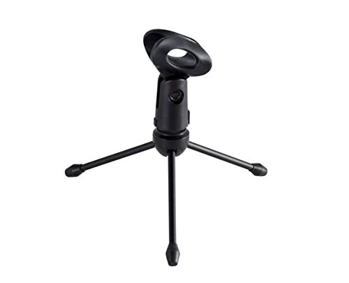 Gator Frameworks Mini Tisch-Mikrofonständer Tripod Desktop | Metall, Kompakt, Modern | Ideal für Remote Podcast | Schwarz (GFW-MIC-0250)