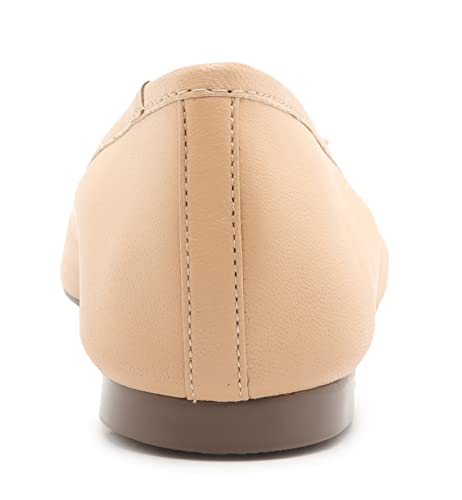 Schutz Women's Arissa Square Toe Ballet Flat, Honey Beige, Size 8.5 #TOP4