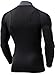 TSLA Men's UPF 50+ Long Sleeve Rash Guard, UV/SPF Quick Dry Swim Shirt, Water Surf Swimming Shirts, Athletic Mockneck Black, Medium