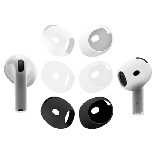 Seltureone�y6����zAirPods 4 �C���[�s�[�X 2024 �t�B�b�g�� ����~�� �\�t�g�V���R���S�� �����\ Airpods 4�����p�C���[�`�b�v �i�z���C�g�A�N���A�A�u���b�N�j