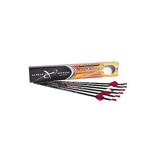Carbon Express 52113 Maxima Hunter 20-Inch Fletched BuffTuff Plus Carbon Crossbolt with R2 Vanes, 6-Pack, Mossy Oak Treestand Pattern