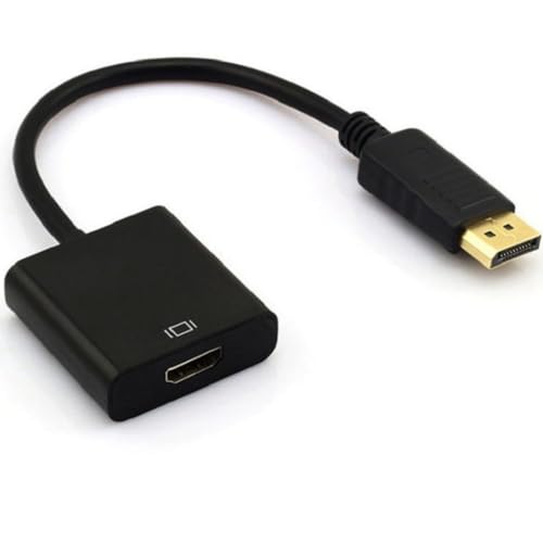 DisplayPort to HDMI Adapter,Display Port to HDMI Port,DisplayPort to HDMI Uni-Direction Cable,Male to Hdmi Female Converter,Compatible with PC,Laptops, Tablets, or DisplayPort docking stations