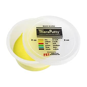 CanDo TheraPutty Scented Hand Exercise Putty for Rehabilitation, Exercises, Hand Therapy, Occupational Therapy, Banana Yellow X-Soft 2oz