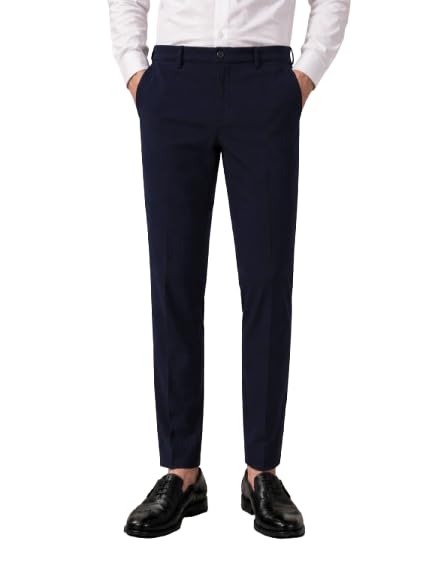 sognare Men's 4-Way Stretchable Premium Formal Trousers || Wrinkle Free Moisture Wick Fabric || Stylish Slim Fit || Auto-Fit Waistband, Expandable Upto 2 inch || Comfortable for Long Working Hours-picture-54