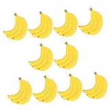 SMASOLO 10 Piezas imán de Nevera de Frutas refrigerador Dibujos Animados Nevera de Oficina Banana plátanos congelador Decoración del hogar Amarillo
