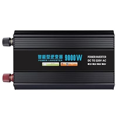 VTCMKAZYT LCD Display Bottle 6000W/8000W/9000W/10000W Car High Power Inverter DC 12V24V48V to AC 220V with One USB Port and Two(9000W,24V-220V)