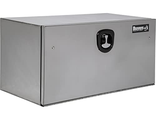 Image of Buyers Products 1702655 Polished Stainless Steel Underbody Truck Tool Box, 18 x 18 x 36 Inch, Locking T-Handle Compression Latch, 16 Ga Stainless, Underbed or Flat Mount Storage Box