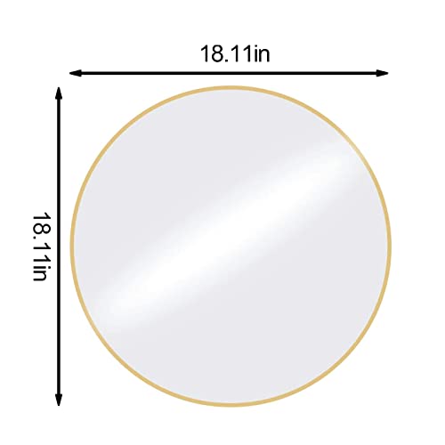 Harritpure Round Mirror 18 Gold Wall Mounted Circle Mirrors Vanity Mirror With Brushed Aluminum Alloy Frame Modern Decoration For Bathroom, Living Room, Vanity, Bedroom, Entryway #TOP6