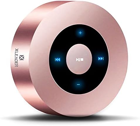 Xleader [ Smart Touch] Bluetooth Speaker SoundAngel A8 (3rd Gen) Premium Rose Gold Mini Speaker with Portable Waterproof Case Mic Aux 15h Music Crystal Sound, for iPhone iPad Tablet Shower Girl Gift