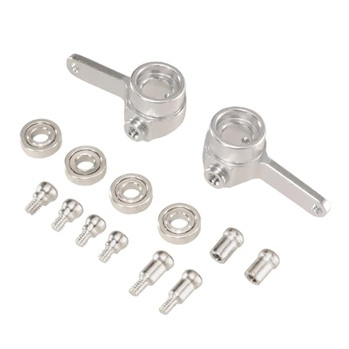 RC�J�[���i Compatible with Wltoys 284131 284161 284010 K969 K979 K989 K999 P929 P939 2 �����t�����g�X�e�A�����O�J�b�v�x�A�����O�t�� RC �J�[�A�b�v�O���[�h���i(Silver