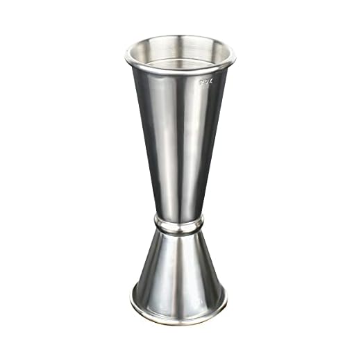 304 Stainless Steel Cocktail Double Jigger Japanese Style Measuring Oz Cup Bar Tool Shot for Bartending Bartender Jiggers Ounce Measurements Alcohol Drink Markings Perfect Party Silver Kitchen Tools