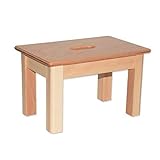 holziger nagel  Echt Holzig Kinderfussbank Holzart/Buche, Natur lackiert, L:30cm x B:20cm x H:18cm