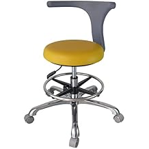 SFKLYU Adjustable Medical Dentists Chair with Backrest, Medical Dental Stool Dentist Ergonomic Chair with 360 Rotating Lift Chair PU Leather,A6