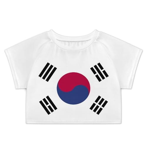 Bahamas Flag Summer Crop Tops for Women Basic Tight Short Sleeve for Teen Girls3