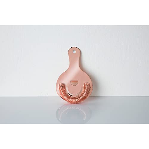 Viski Hawthorne Cocktail Strainer, Stainless Steel Bar Strainer with Copper Finish for Standard and Large Mixing Glasses, Boston Shakers and Shaker Tins, Home Bar Essentials, Bartender Tool, Set of 1 by Viski - Used condition - Image 9