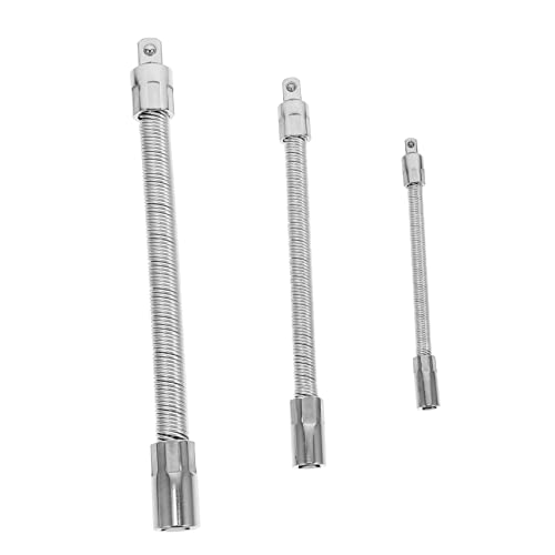 TEHAUX Adaptador De Llave De Carraca De 3 Uds Extensión De Eje De Herramienta De Barra Práctico Enchufe De Mano Mecánico Herramientas Destornillador Flexible Largo Cover