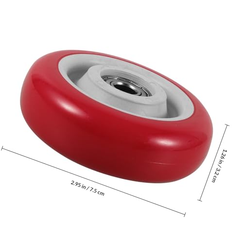 Roulettes en polyuréthane rouge NUOBESTY avec double roulement pour établi