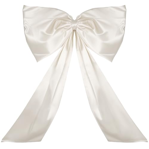24 x 36 Inches Big White Bow Decor,Coquette Room Decor,Giant Bow Room Wall Decorations,Birthday Party Backdrop Wall Wedding Decorations(White)