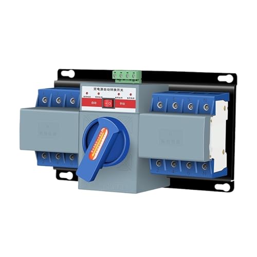 FBFTGMRMTA Dual-Power Automatic Transfer Switch, 220V Generator and Photovoltaic Inverter Dual-Path Switching Controller 380V(2P Blue,25A)