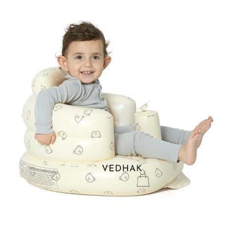VEDHAK Inflatable Baby Seat for Babies 3 Months and Up, Toddler Floor Seats for Sitting Up, Built in Air Pump Baby Seats for Kids, Blow Up Baby Chair with Back Support. 1