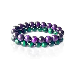10mm Tiger Eye (Purple+Green)-2 Pcs