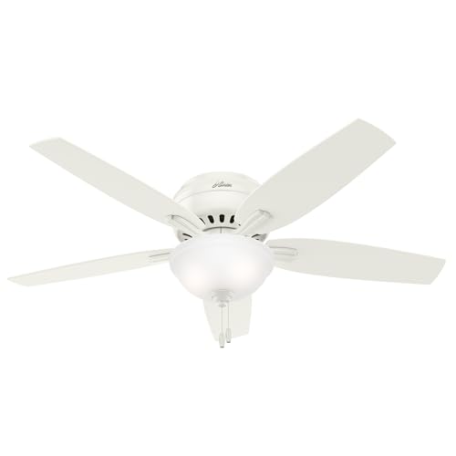 Hunter Newsome Indoor Ceiling Fan Pull Chain 52 inch Premier Bronze | with LED Light Low Profile Flush Mount 5 Blades For Bedroom Living Room 53314 product thumbnail 13