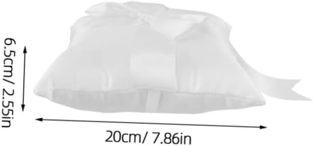 Zerodeko Wedding Ring Bearer Cushion Pillow with Bowknot, 2pcs Satin Ceremony Ring Pillows for Wedding Proposal and Party Decorations