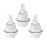 Phenolic Medium Base Light Socket,3 Pack TWDRTDD White Period Style E26 E27 Edison Retro Pendant Lamp Holder (White,Thread and Ring)