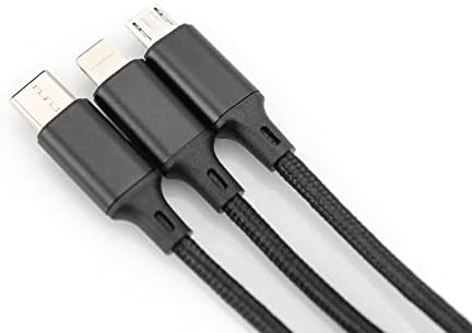 DIGITUS USB Charging Cable - 1.0 m - USB A (M) to Lightning (M), USB Micro B (M), USB C (St) - Connection Cable - Black — view 5