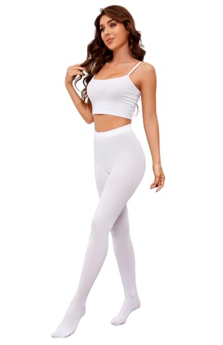 Image of Women's Tights 80D Ultra Soft Semi Opaque High Waist Pantyhose | Super soft microfiber women's tights are skin-friendly, breathable, stretchy, durable, well-fitted and stay in place