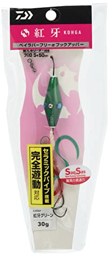 Daiwa Red Fang Bay Rubber Free ? Hook Upper 1.1 oz (30 g), Green