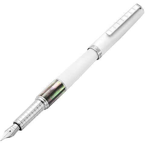 Xezo Speed Master Fountain Pen with Pearl Inlay Cover