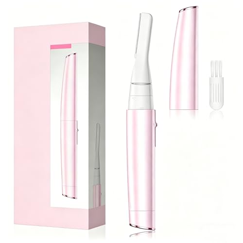 Women&rsquo;s Facial Hair Remover and Eyebrow Trimmer with Pivoting Head, Includes 2 Gentle Blades for...