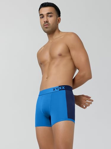 Image of XYXX Men's Dualist Micromodal Colorblock Trunks|Antimicrobial, Regular Fit, No-Marks Waistband|Underwear for Man Combo (Pack of 2)