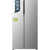 homeX Side by Side Kühlschrank, Kühl-Gefrier-Kombination, No Frost - 544 Liter, Multi Airflow, leise Kühl Gefrierkombination 37 dB, Kühlschrank mit Gefrierfach, EEK C, 179 cm, silber, CFBSN5441C-S